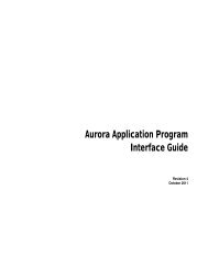Aurora Application Program Interface Guide