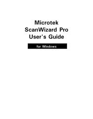 Microtek ScanWizard Pro User's Guide