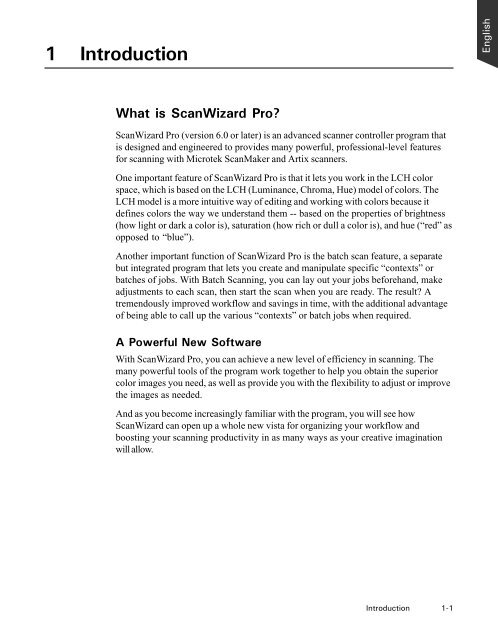 Microtek ScanWizard Pro User's Guide