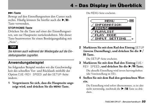 Benutzerhandbuch für Tascam DR-07