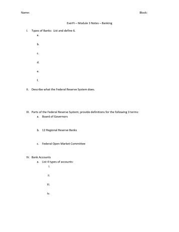 EverFi Module 3 Notes Sheet