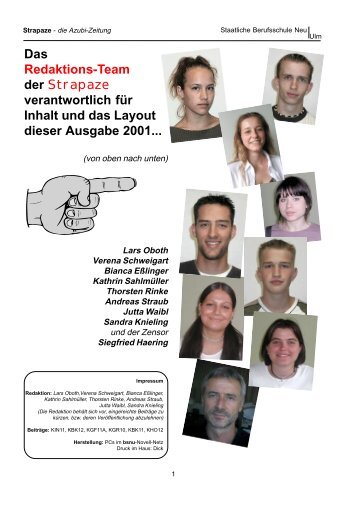 Strapaze 2001 Seite 1 - Staatliche Berufsschule Neu-Ulm