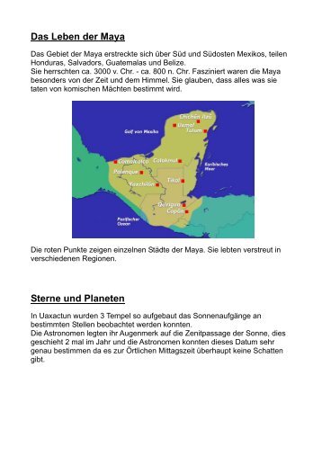 Das Leben der Maya Sterne und Planeten