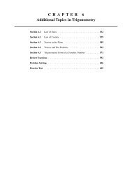 C H A P T E R 6 Additional Topics in Trigonometry