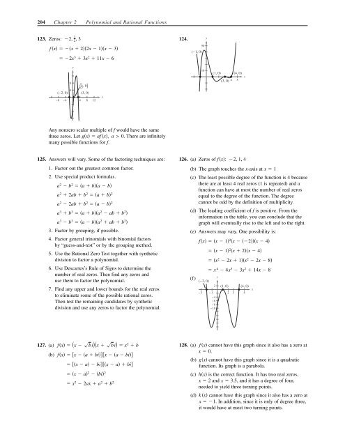 C H A P T E R 2 Polynomial and Rational Functions