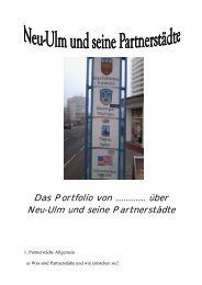 Das Portfolio von …………… über Neu-Ulm und seine Partnerstädte