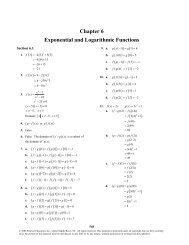 Chapter 6 Exponential and Logarithmic Functions