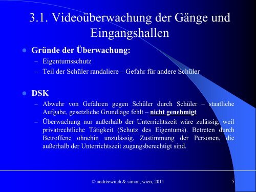 Videoüberwachung in Schulen