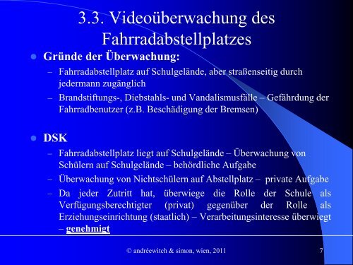 Videoüberwachung in Schulen