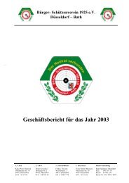 Geschäftsbericht 2003 - Bürger-Schützenverein Düsseldorf-Rath ...