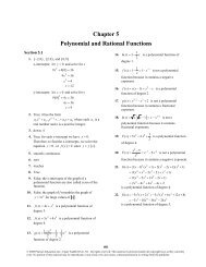 Chapter 5 Polynomial and Rational Functions