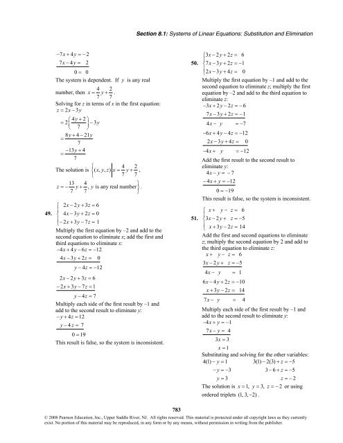 Chapter 8 Systems of Equations and Inequalities