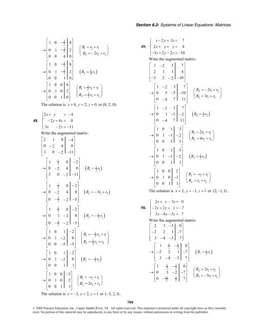 Chapter 8 Systems of Equations and Inequalities