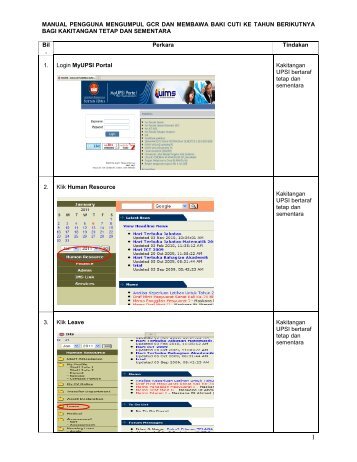 Manual Pengguna staf UPSI- Mengumpul GCR dan Membawa