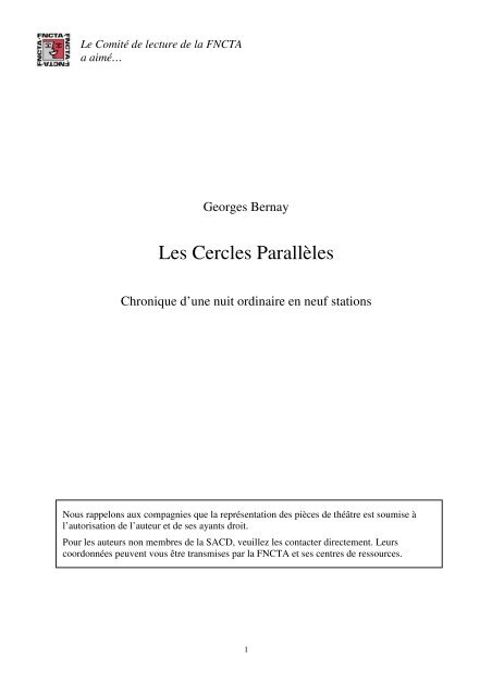 Les cercles parallèles /de Georges Bernay - FNCTA