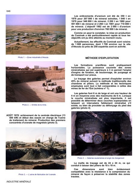 Le remblayage de la mine d'Akouta - Site personnel de François ...