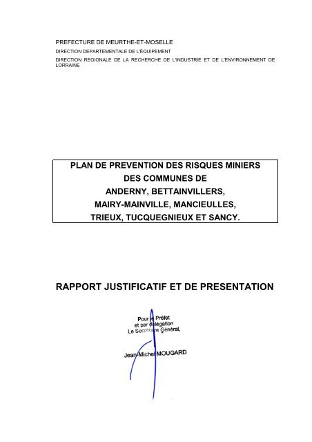 rapport de presentation PPRM trieux - Cartorisque