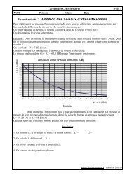 Addition des niveaux sonores