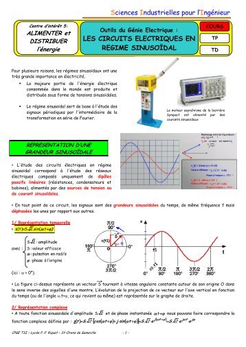 Les circuits électriques en régime sinusoïdal