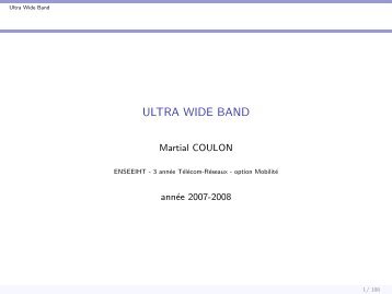 ULTRA WIDE BAND - Martial COULON - Enseeiht