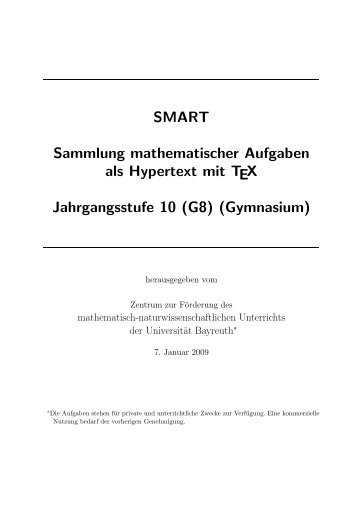 SMART Sammlung mathematischer Aufgaben als Hypertext mit TEX ...