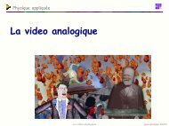 La video analogique - Cours de physique appliquée