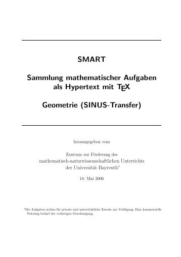 SMART Sammlung mathematischer Aufgaben als Hypertext mit TEX ...