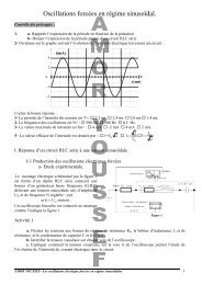 Oscillations électriques forcées - tunisiamaths