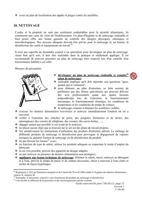 Guide d'autocontrôle dans le secteur Horeca - Favv