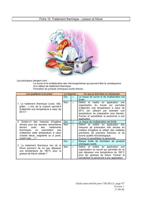 Guide d'autocontrôle dans le secteur Horeca - Favv