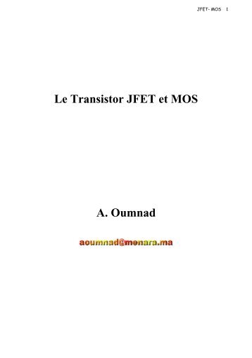 Transistor JFET et MOS - oumnad.123