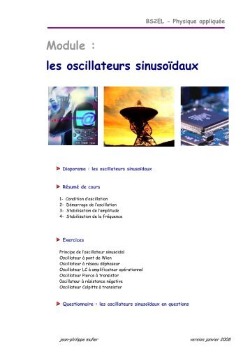 Module : les oscillateurs sinusoïdaux - Louis-armand-mulhouse.eu