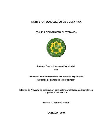 instituto costarricense de electricidad - Tecnológico de Costa Rica