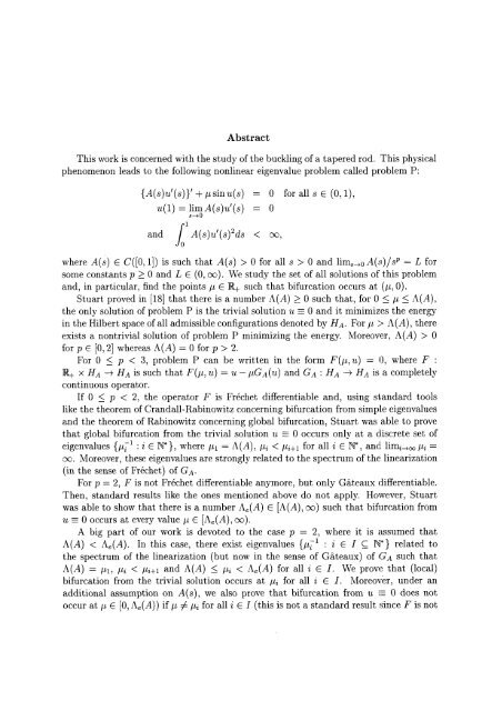 a singular nonlinear eigenvalue problem: bifurcation in non ... - EPFL