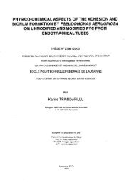 PHYSICO-CHEMICAL ASPECTS OF THE ADHESION AND ... - EPFL