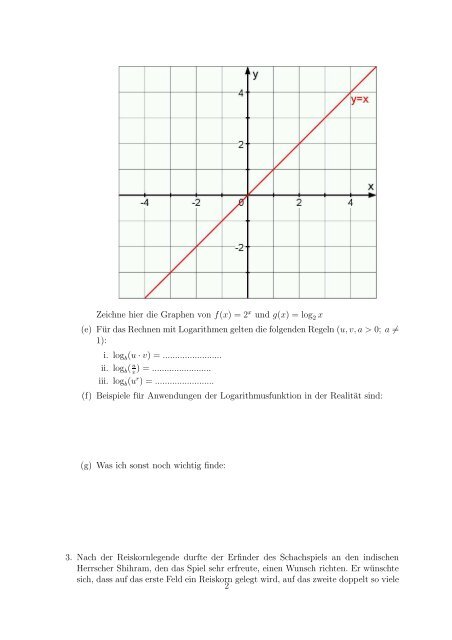 Exponentialfunktionen - Eigenschaften und Graphen