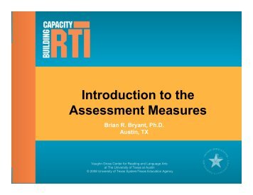 Introduction to the Assessment Measures (TEMI) Presentation