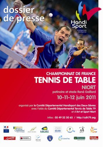 Le dossier de presse du Championnat de France de Tennis de Table.