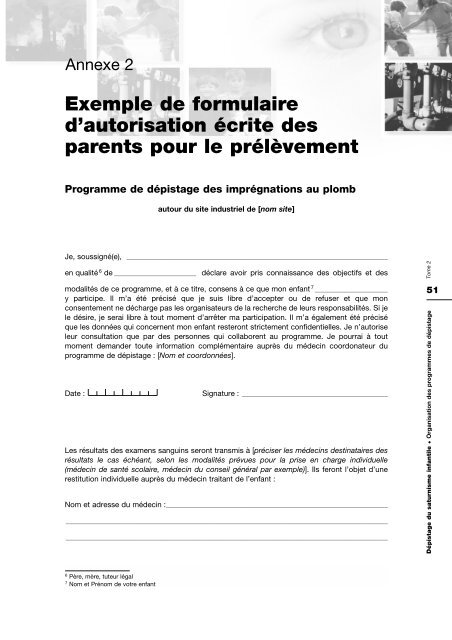 Dépistage du saturnisme infantile - Institut de veille sanitaire