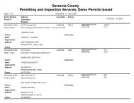 Sarasota County Permitting and Inspection Services, Demo Permits ...
