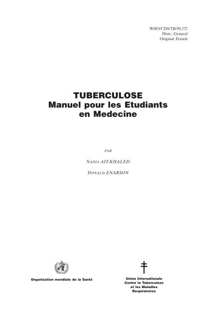 TUBERCULOSE Manuel pour les Etudiants en ... - Tuberculosis