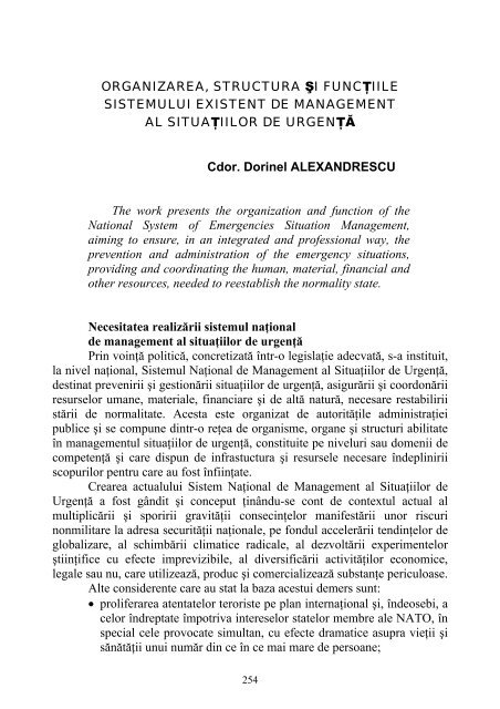 Comitetul Naţional pentru Situaţii de Urgenţă