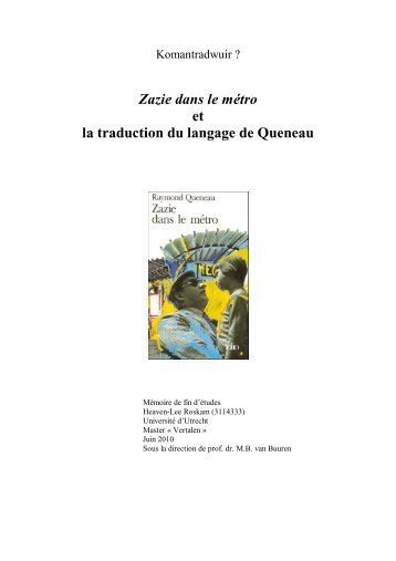 Zazie dans le métro et la traduction du langage de Queneau - Igitur