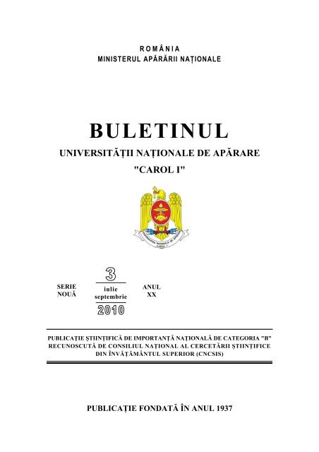 ro - Universitatea Naţională de Apărare &quot;Carol I&quot;