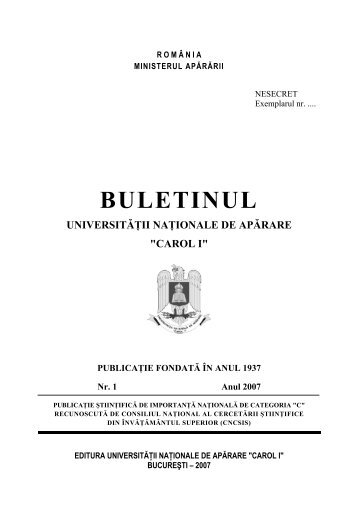 RO - Universitatea Naţională de Apărare "Carol I"