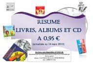 Résumé des livres Lire c'est partir du 14 mars 2013 - OCCE