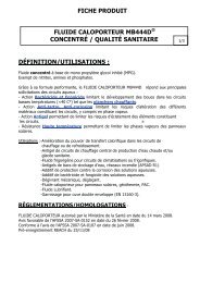 Fiche technique FLUIDE CALOPORTEUR MB444D - Econology