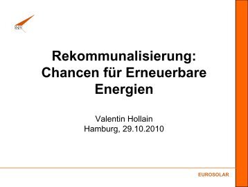 Chancen für Erneuerbare Energien - BUND Hamburg