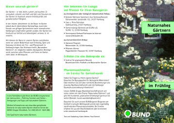 Naturnahes Gärtnern im Frühling - BUND Hamburg
