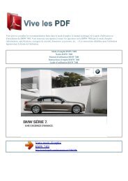 Manuel d'utilisation BMW 740I - VIVE LES PDF